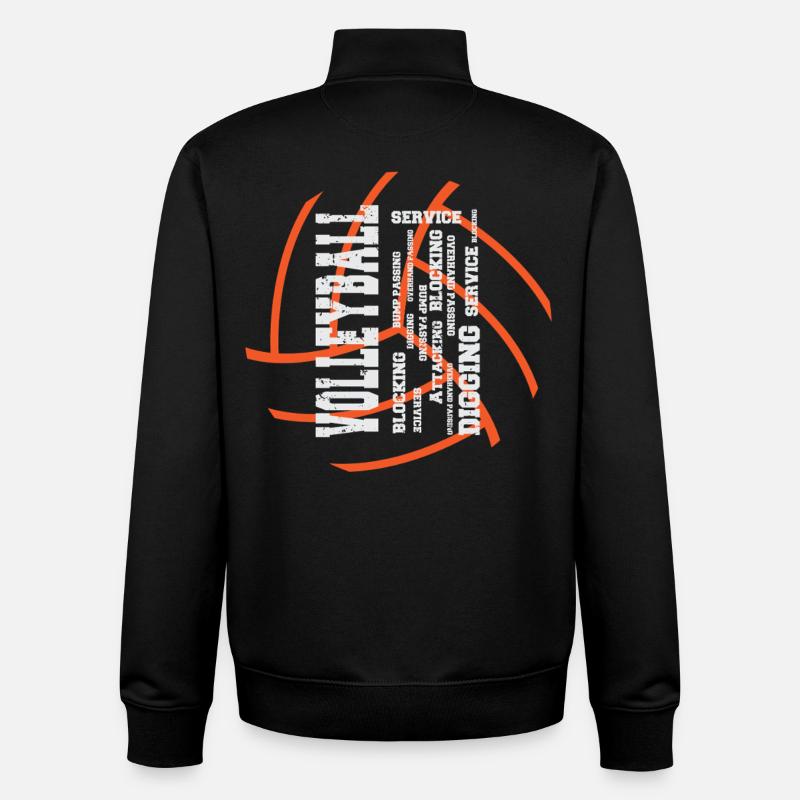 Basket-ball Joueurs de basket-ball - Sweat zippé unisexe en coton bio Stanley/Stella - noir
