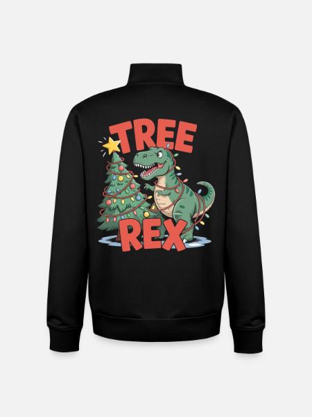 Tree-Rex Motiv für Kinder & Erwachsene - Unisex Organic Zip Sweatshirt von Stanley/Stella - Schwarz