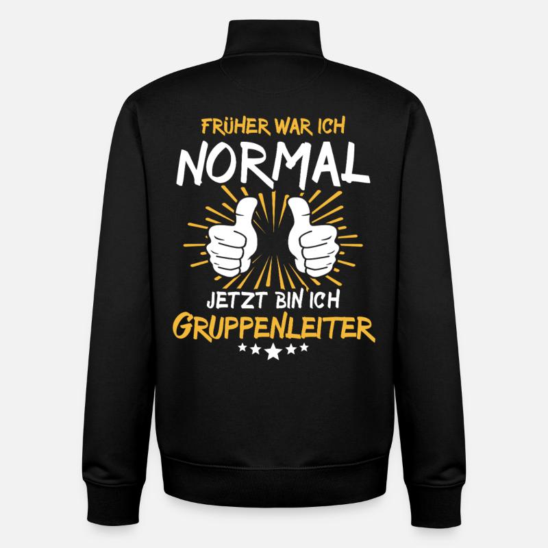 Chef de groupe Spruch - Sweat zippé unisexe en coton bio Stanley/Stella - noir