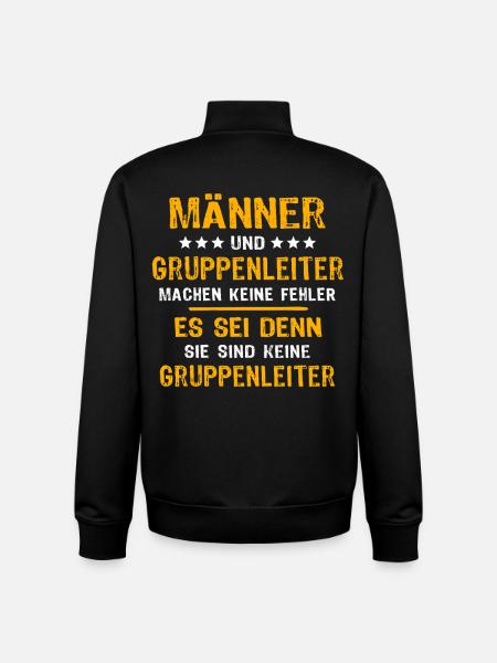 Group Leader Spruch - Unisex Organic Zip Sweatshirt by Stanley/Stella - black