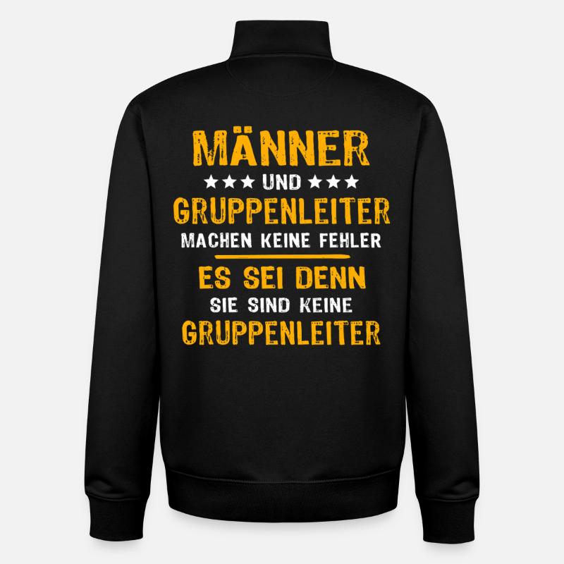 Chef de groupe Spruch - Sweat zippé unisexe en coton bio Stanley/Stella - noir