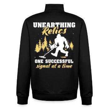 Dirt Fishing Big Foot - Unisex Organic Zip Sweatshirt von Stanley/Stella - Schwarz - Hinten - AI Model Male 185 light (185cm)