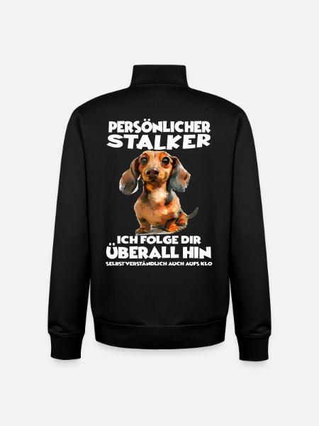 Geschenkidee Hundebesitzer Dackel T - Unisex Organic Zip Sweatshirt von Stanley/Stella - Schwarz