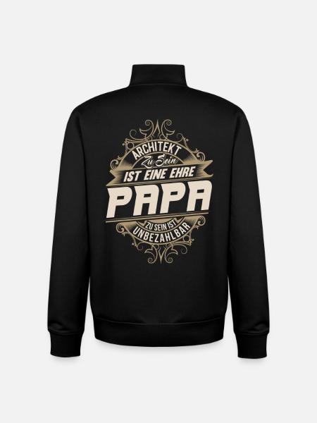 Architect Papa - Unisex Organic Zip Sweatshirt by Stanley/Stella - black