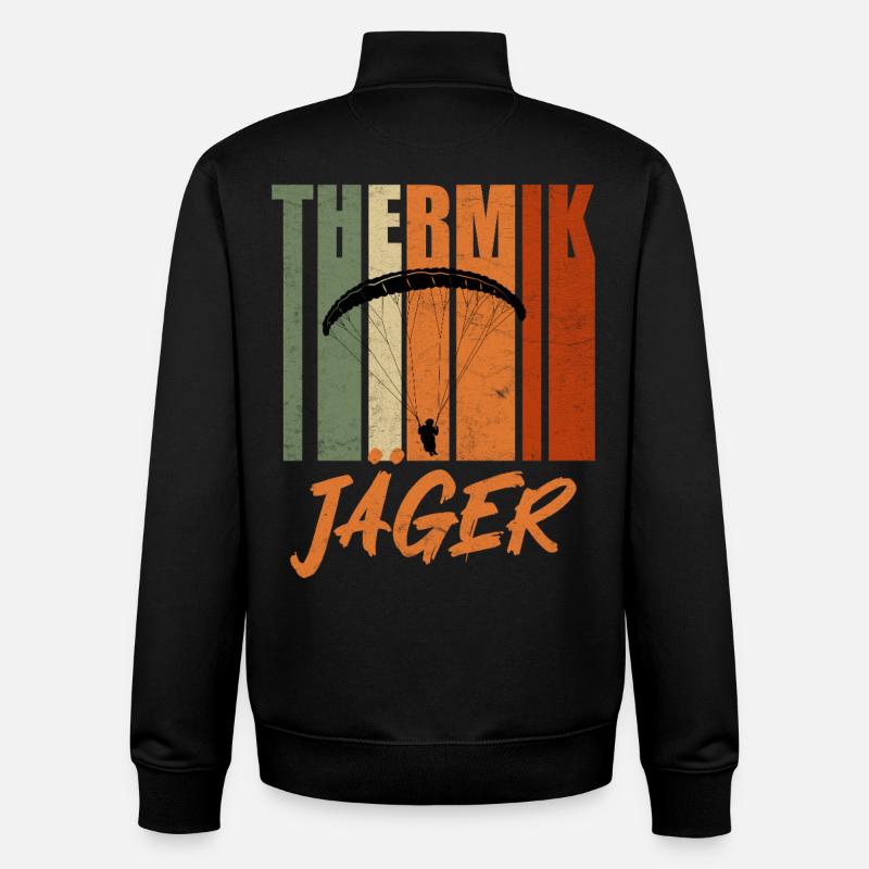 Paragliding THERIK JÄGER Fun - Unisex Organic Zip Sweatshirt by Stanley/Stella - black