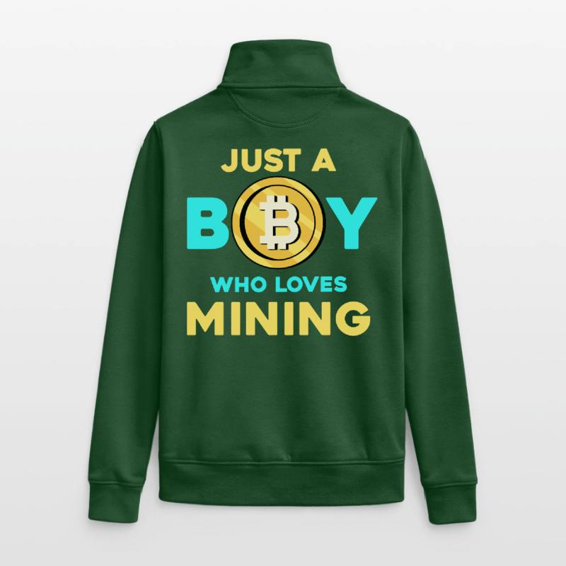 Krypto Mining Junge – Bitcoin Leidenschaft Unisex Organic Zip Sweatshirt von Stanley/Stella