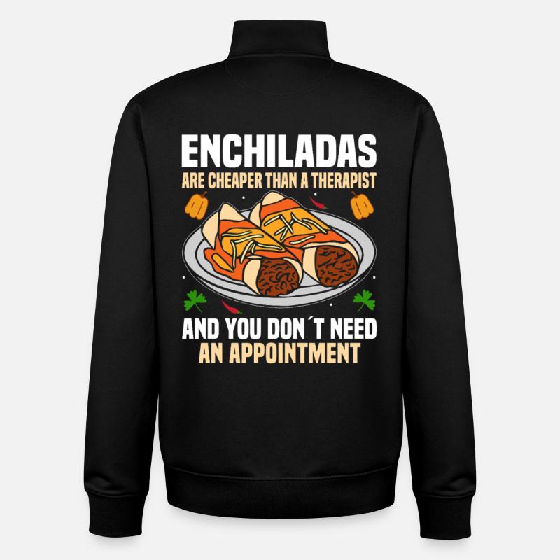  Enchilada Lover Mexican Cuisine Mexicano - Unisex Organic Zip Sweatshirt by Stanley/Stella - black