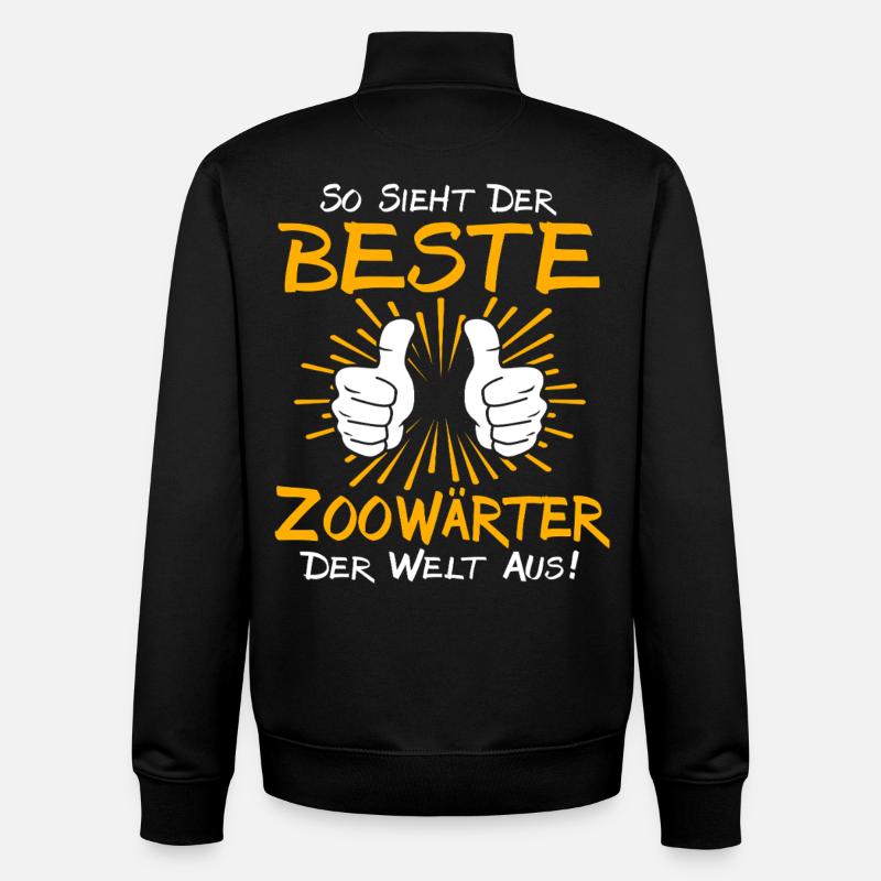 Zookeeper Gift Idea - Unisex Organic Zip Sweatshirt by Stanley/Stella - black