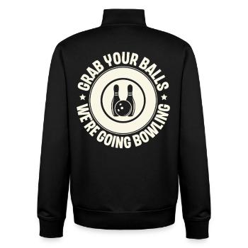 Bowling - Unisex Organic Zip Sweatshirt by Stanley/Stella - black - Back - AI Model Male 185 light (185cm)