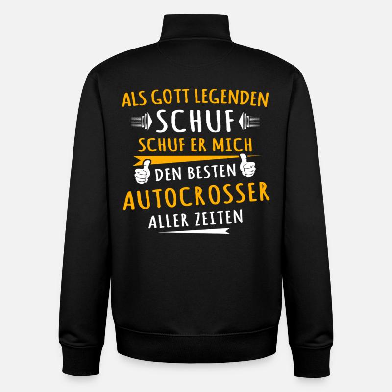 Autocrosser - Sweat zippé unisexe en coton bio Stanley/Stella - noir