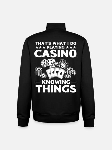 Casino Gambler - Unisex Organic Zip Sweatshirt by Stanley/Stella - black