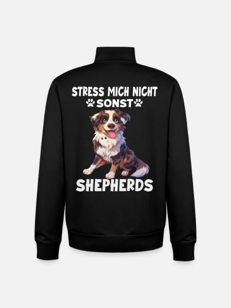 Hunde Sprüche Hundeliebhaber Geschenk Gassi Aussie - Unisex Organic Zip Sweatshirt von Stanley/Stella - Schwarz