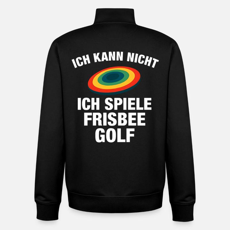 Frisbee Golf Excuse - Sweat zippé unisexe en coton bio Stanley/Stella - noir