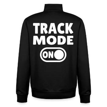 Mode piste activé – Concentrez-vous sur la vitesse - Sweat zippé unisexe en coton bio Stanley/Stella - noir - Dos - AI Model Male 185 light (185cm)