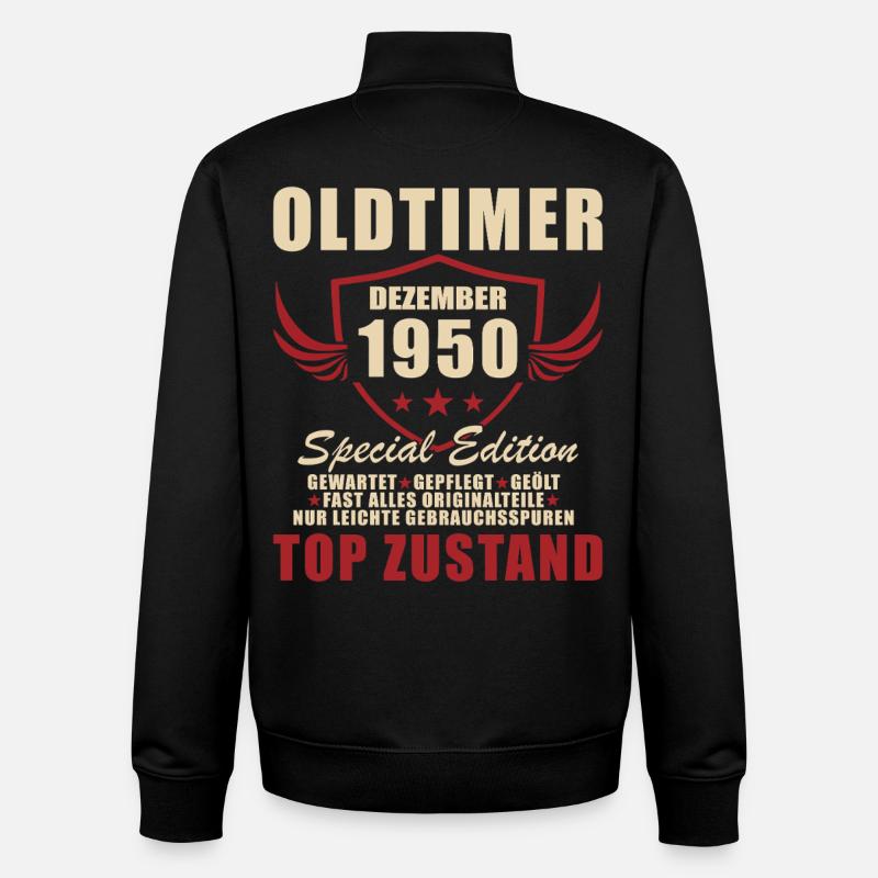 Oldtimer 1950 Special Edition - Unisex Organic Zip Sweatshirt by Stanley/Stella - black