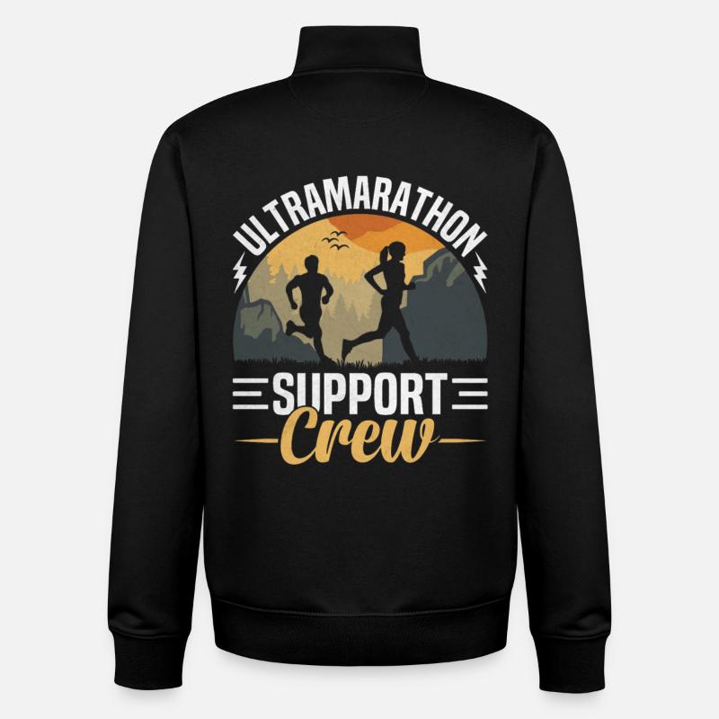 Coureur d’ultramarathon sur 50 miles - Sweat zippé unisexe en coton bio Stanley/Stella - noir