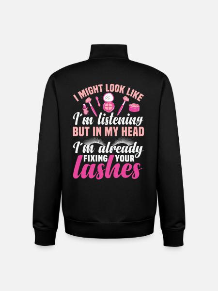  Eyelash Technician Lash Extension Lashing Lash - Unisex Organic Zip Sweatshirt by Stanley/Stella - black