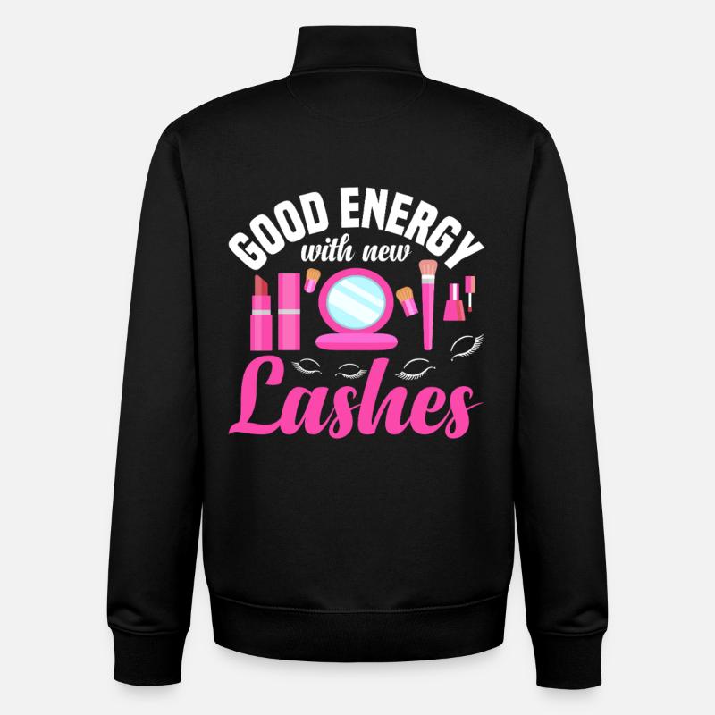 Lash Tech Supplies Eyelash Technician - Unisex Organic Zip Sweatshirt by Stanley/Stella - black
