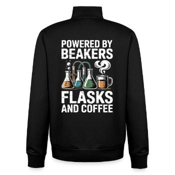 Alchemist Mind Engineer Heart Chemistry Motif - Unisex Organic Zip Sweatshirt by Stanley/Stella - black - Back - AI Model Male 185 light (185cm)