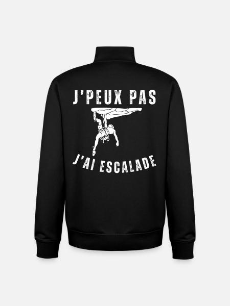 I can't I climbed - Unisex Organic Zip Sweatshirt by Stanley/Stella - black