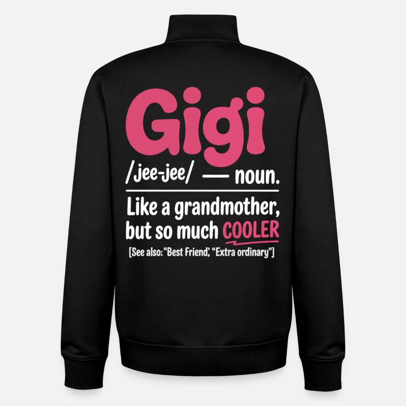Gigi Cooler Großmutter Spruch - Unisex Organic Zip Sweatshirt von Stanley/Stella - Schwarz