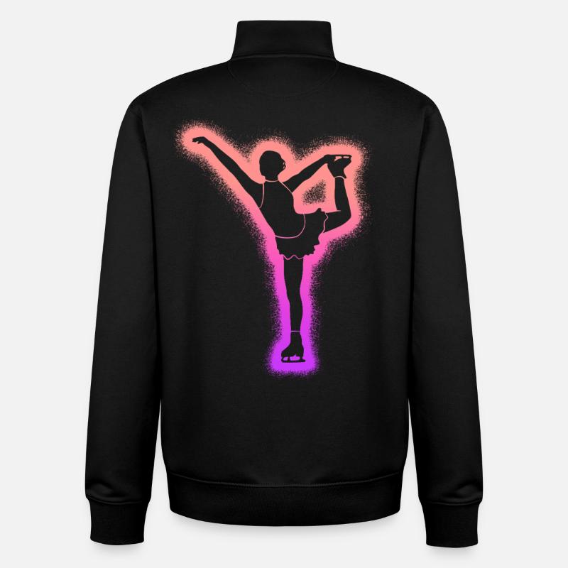 Eiskunstläuferin Eislaufen Damen Eiskunstlauf - Unisex Organic Zip Sweatshirt by Stanley/Stella - black