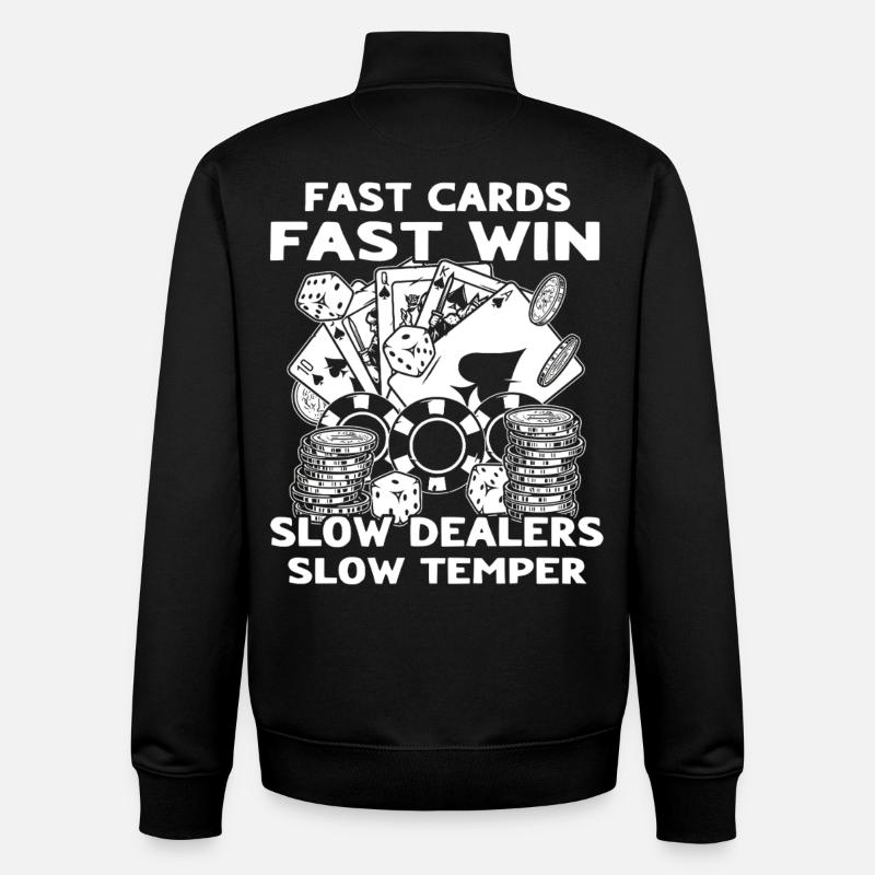 Jeu Casino Casino - Sweat zippé unisexe en coton bio Stanley/Stella - noir