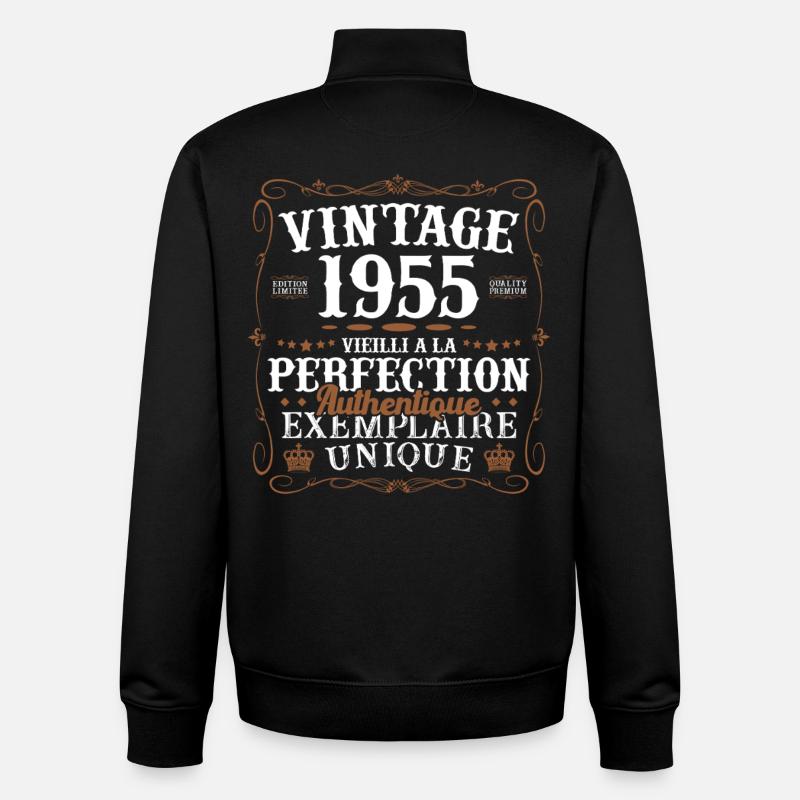 authentique_1955 - Unisex Organic Zip Sweatshirt von Stanley/Stella - Schwarz
