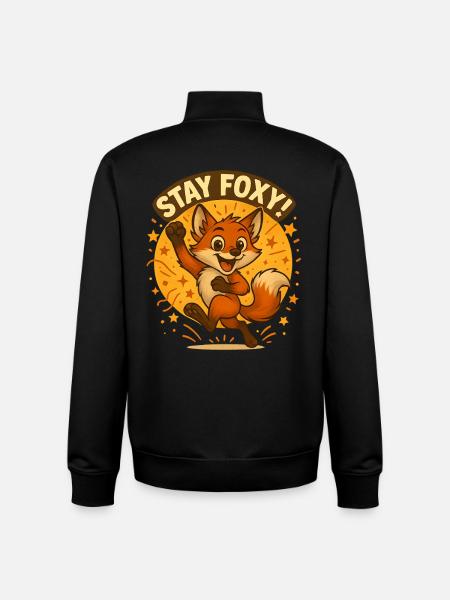 Stay Foxy Fuchs Illustration - Unisex Organic Zip Sweatshirt von Stanley/Stella - Schwarz