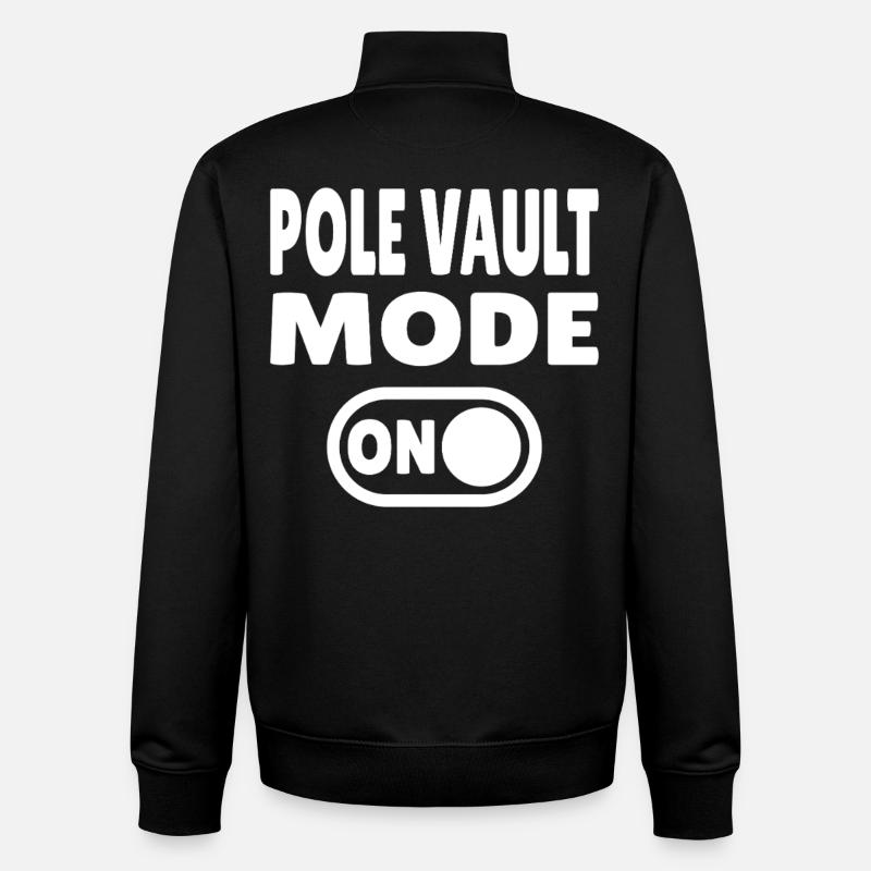 Pole Vault Mode ON – Stabhochsprung - Unisex Organic Zip Sweatshirt von Stanley/Stella - Schwarz