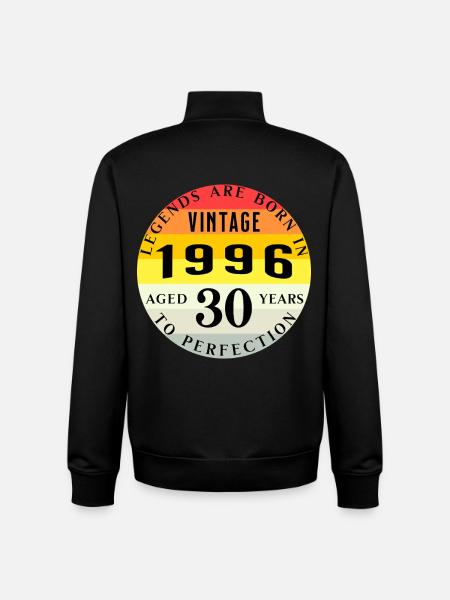 30th birthday 1996 - Unisex Organic Zip Sweatshirt by Stanley/Stella - black