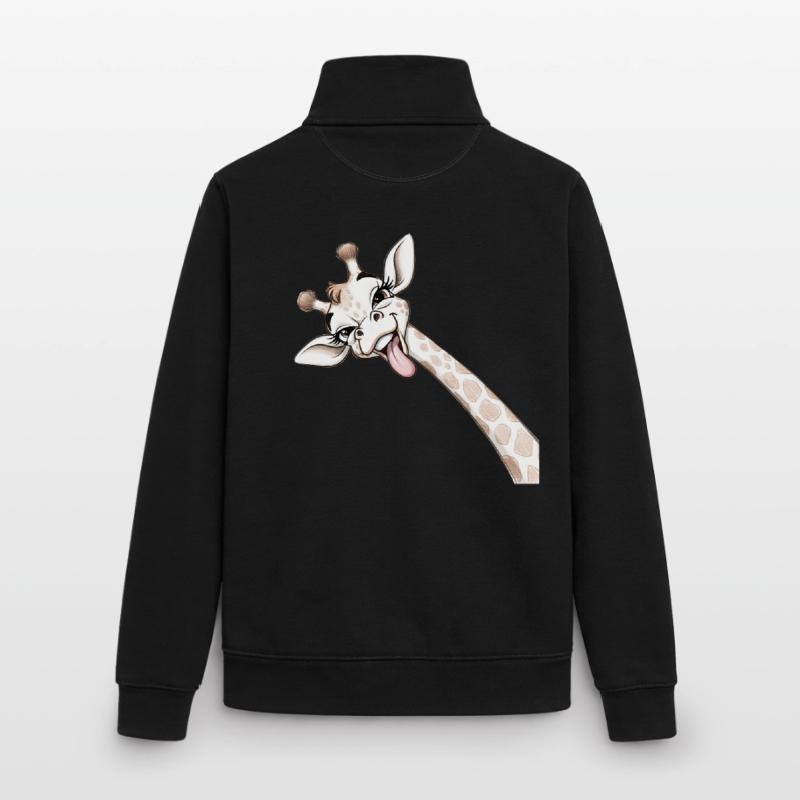 Girafe Joyeuse Langue Déployée Sweat zippé unisexe en coton bio Stanley/Stella