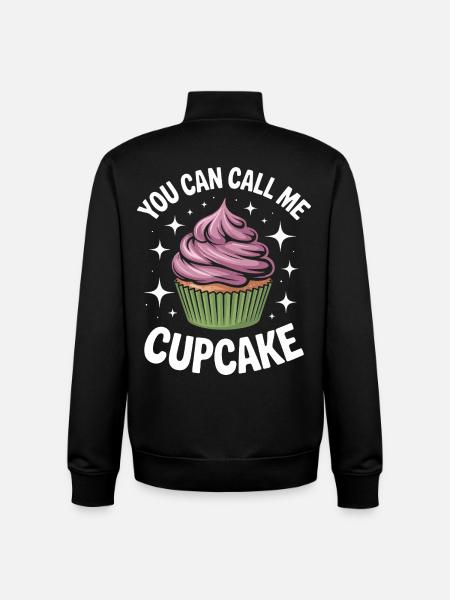 you can call me cupcake - Unisex Organic Zip Sweatshirt by Stanley/Stella - black