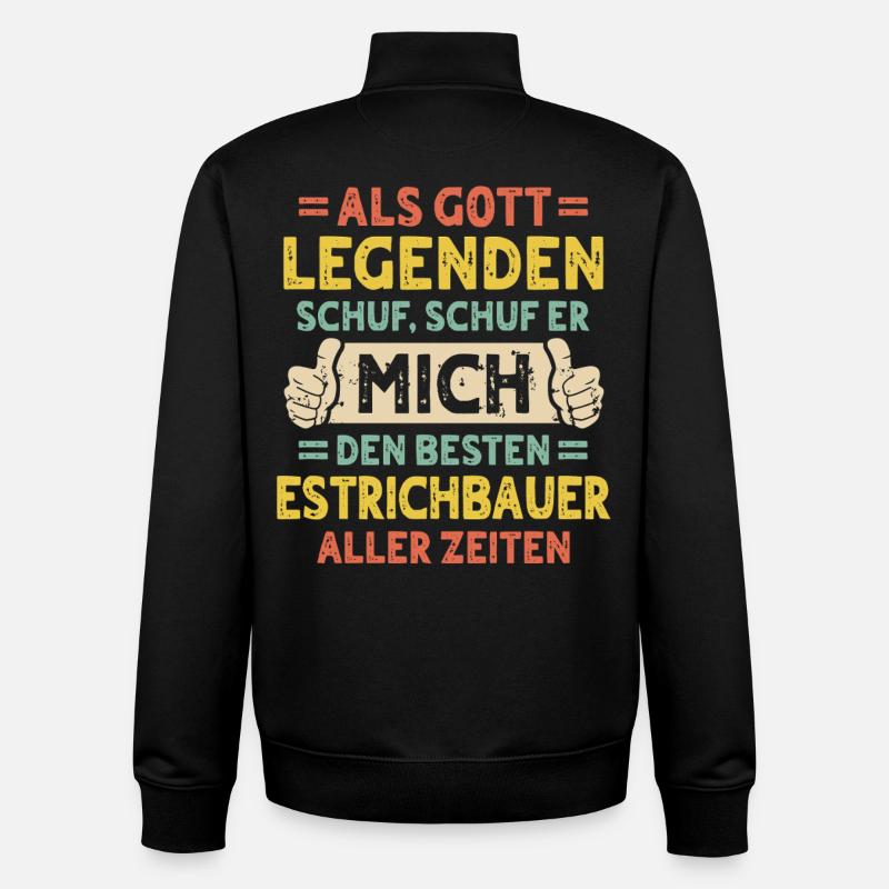 Estrichbauer - Unisex Organic Zip Sweatshirt von Stanley/Stella - Schwarz