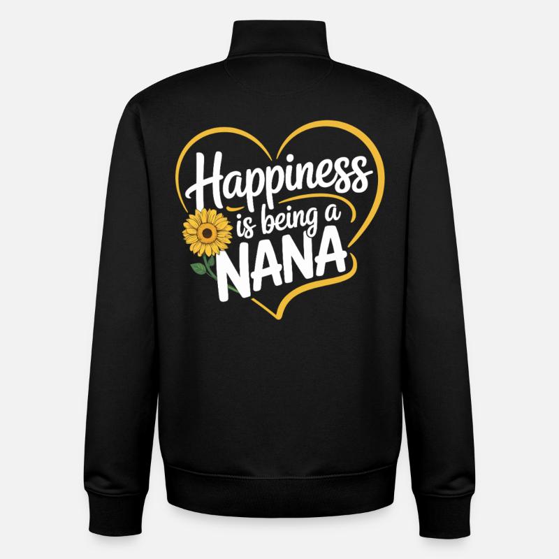 Le bonheur d’être grand-mère - Sweat zippé unisexe en coton bio Stanley/Stella - noir