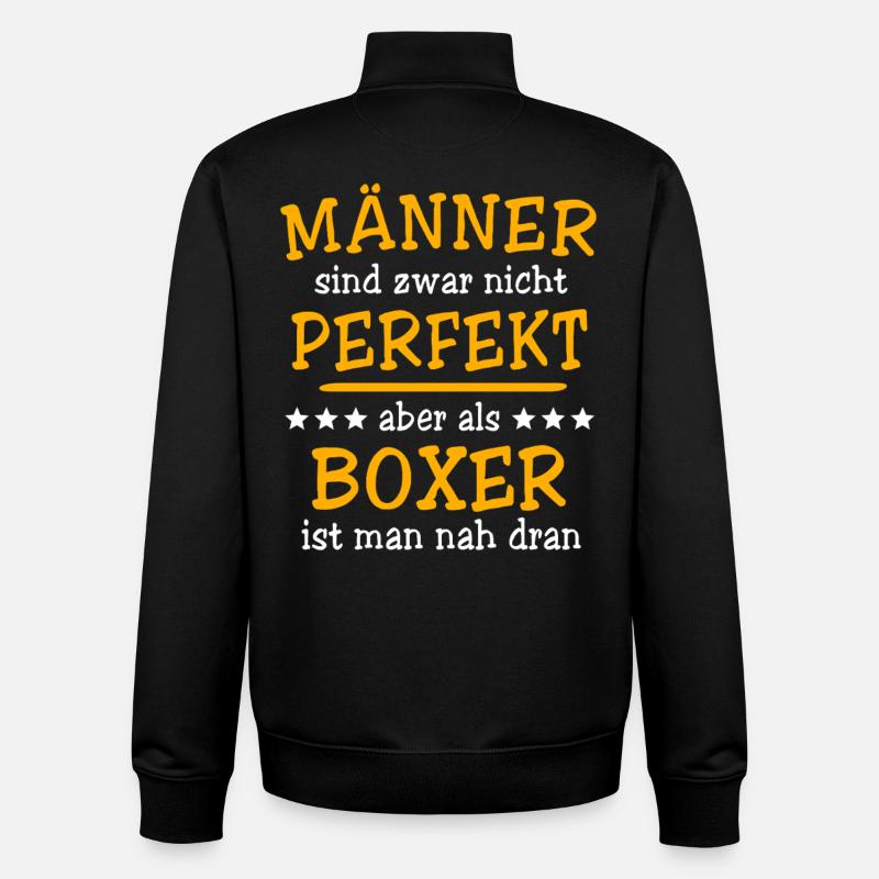 Boxer boxe - Sweat zippé unisexe en coton bio Stanley/Stella - noir