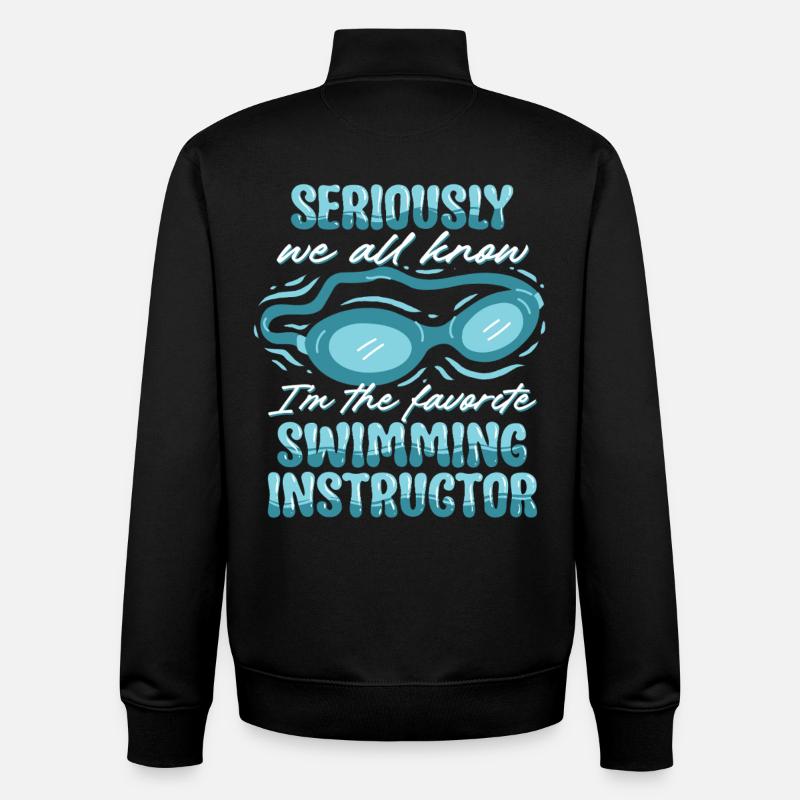Swimming instructor - Unisex Organic Zip Sweatshirt by Stanley/Stella - black