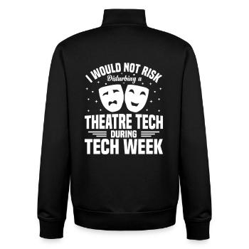  Stage Crew Theatre Technician Lighting Tech - Unisex Organic Zip Sweatshirt by Stanley/Stella - black - Back - AI Model Male 185 light (185cm)