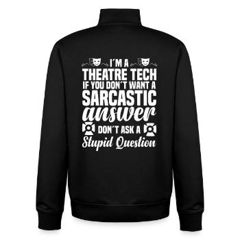  Stagehand Theater Geek Theatrical Technician - Unisex Organic Zip Sweatshirt by Stanley/Stella - black - Back - AI Model Male 185 light (185cm)
