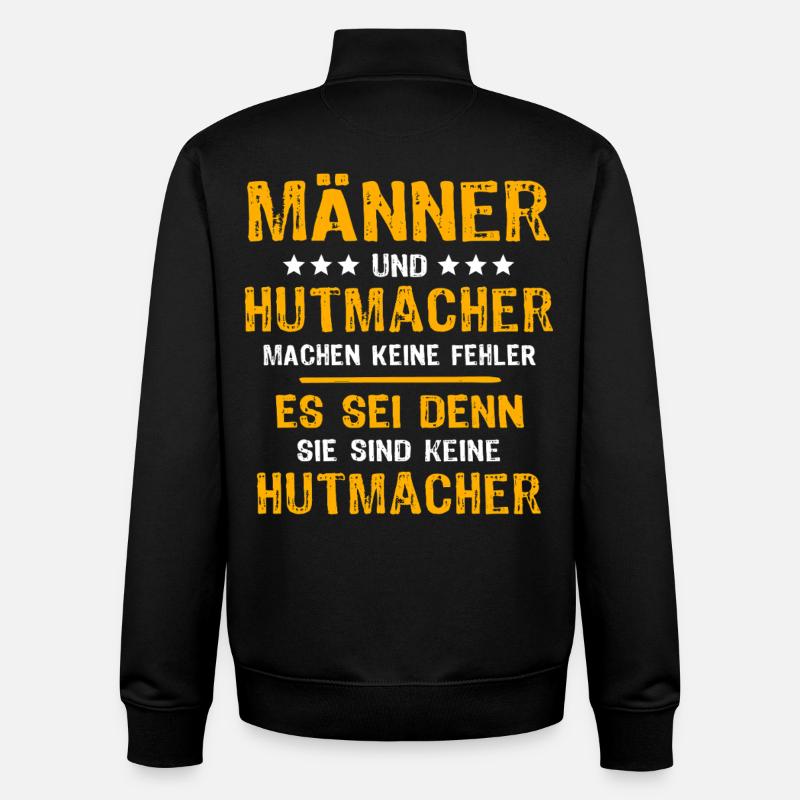 Le dicton du Chapelier - Sweat zippé unisexe en coton bio Stanley/Stella - noir