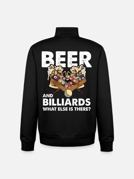 Beer and billiards – game night - Unisex Organic Zip Sweatshirt by Stanley/Stella - black