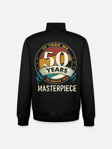 50 Years Masterpiece Anniversary Emblem - Unisex Organic Zip Sweatshirt by Stanley/Stella - black