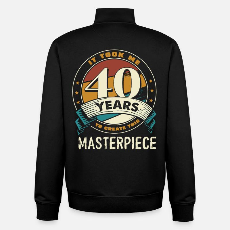 40 ans d’anniversaire du chef-d’œuvre - Sweat zippé unisexe en coton bio Stanley/Stella - noir