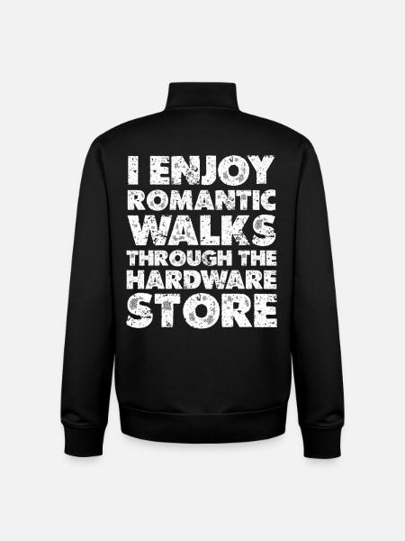 Romantische Baumarktspaziergänge - Unisex Organic Zip Sweatshirt von Stanley/Stella - Schwarz