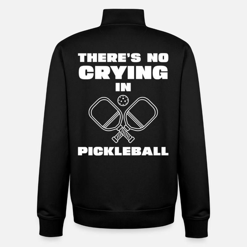 Pas de pleurs au pickleball - Sweat zippé unisexe en coton bio Stanley/Stella - noir