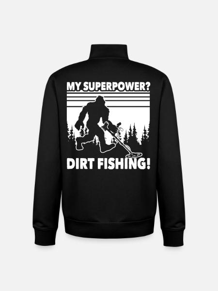 Dirt Fishing Big Foot - Unisex Organic Zip Sweatshirt by Stanley/Stella - black