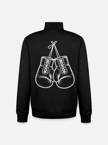 Hand Painted Boxing Gloves Duo - Unisex Organic Zip Sweatshirt by Stanley/Stella - black