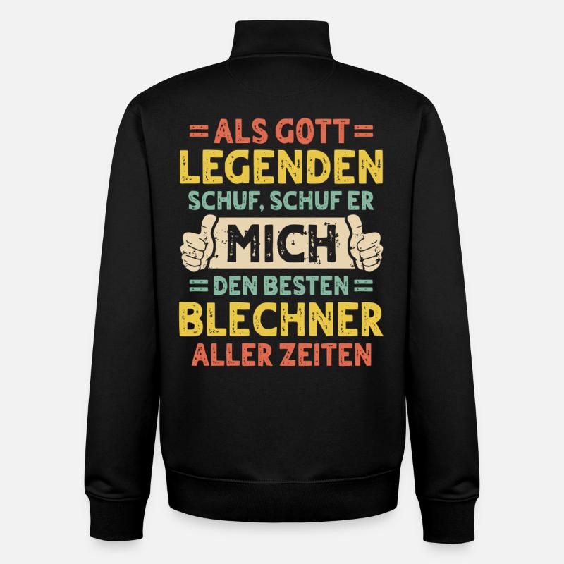 Blechner - Unisex Organic Zip Sweatshirt von Stanley/Stella - Schwarz
