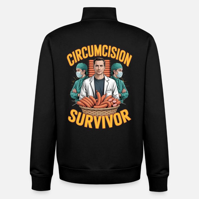 Circumcision Survivor Unwearable Bootleg - Unisex Organic Zip Sweatshirt von Stanley/Stella - Schwarz