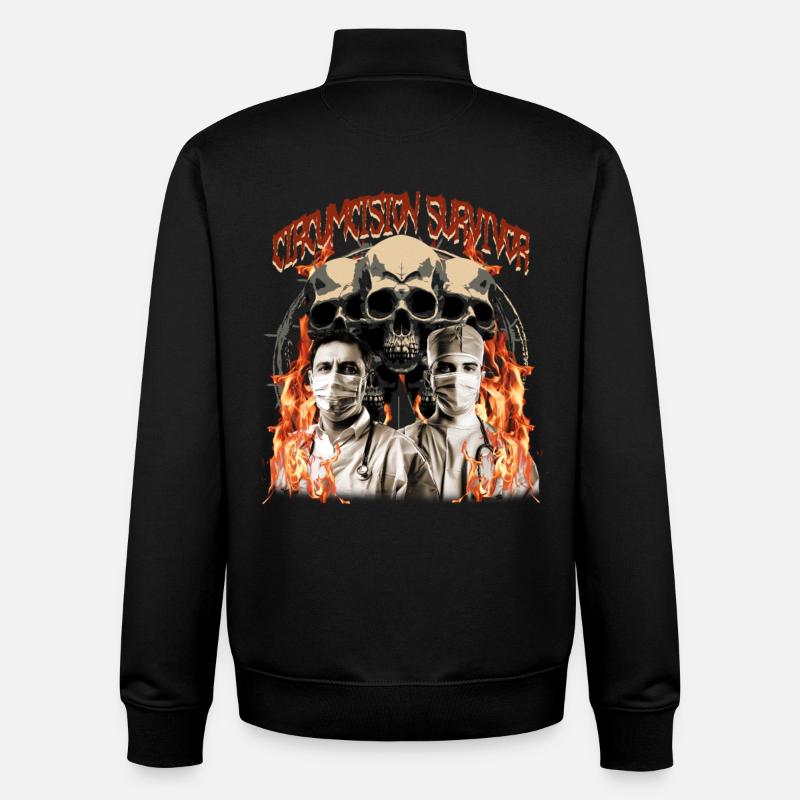 Circumcision Survivor Unwearable Bootleg - Unisex Organic Zip Sweatshirt von Stanley/Stella - Schwarz